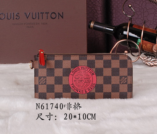 Louis Vuitton Wallet N61740 Chocolate size 20*10cm