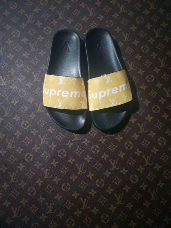 Louis Vuitton X Supreme Slippers Mens ID:20190503a383