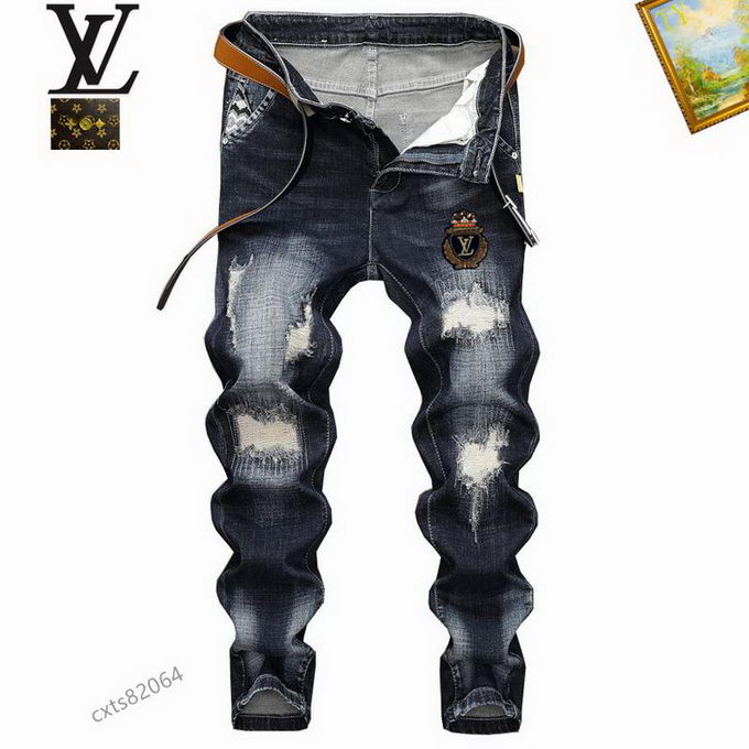 Louis Vuitton Mens Jeans 2023 Ss, Blue, 38 (Stock Confirmation Required)