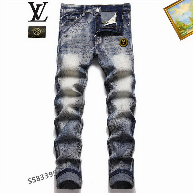 Louis Vuitton Mens Jeans 2023 Ss, Blue, 38 (Stock Confirmation Required)