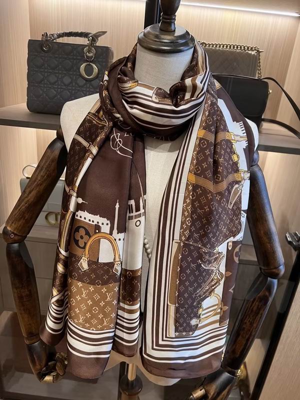 Louis Vuitton® LV Medallion Scarf Brown. Size in 2023