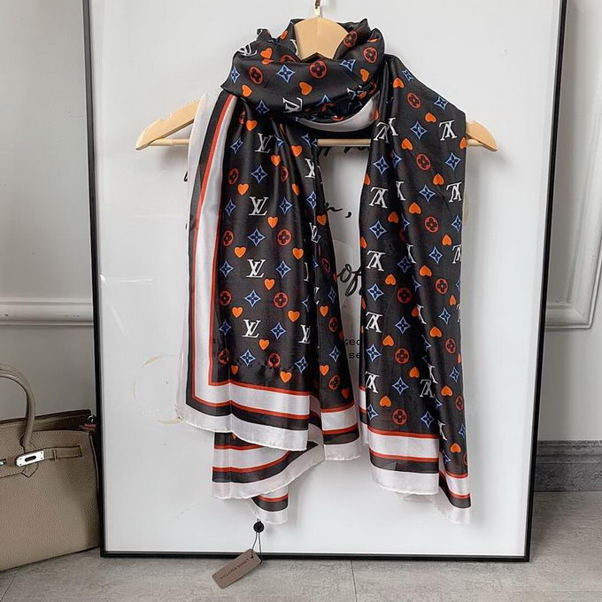 Louis Vuitton Silk Monogram Map 90cm Scarf in 2023