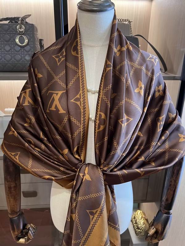 Louis Vuitton® LV Medallion Scarf Brown. Size in 2023