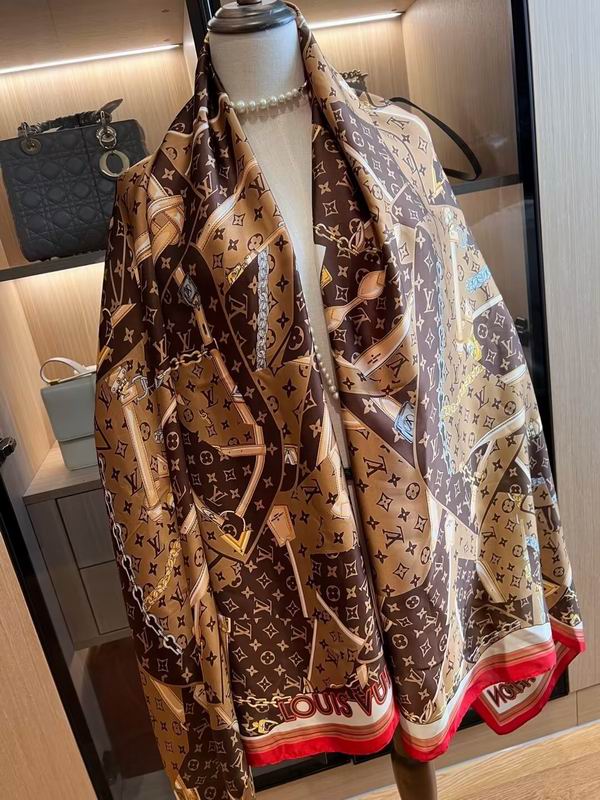 Shop Louis Vuitton 2023 SS Monogram Wool Silk Cotton Logo Knit & Fur Scarves  (M78183, M78182, M78233) by Sincerity_m639